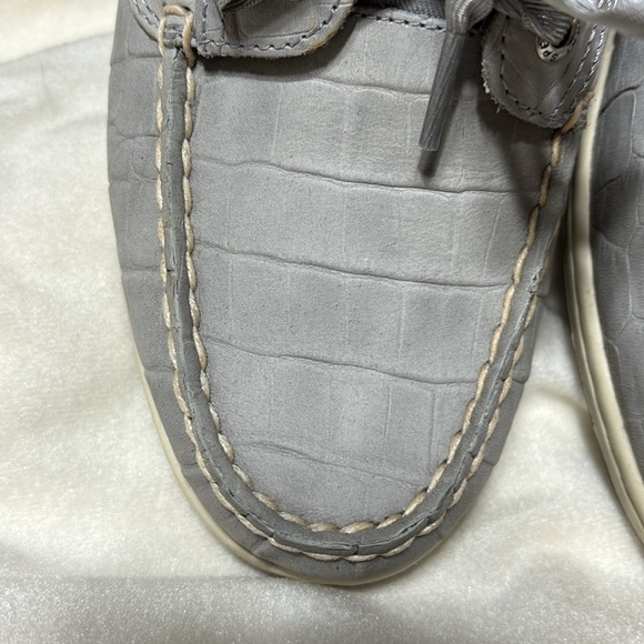 Sperry gray deck shoes size 9 perfect condition with fabric sides - Picture 3 of 8